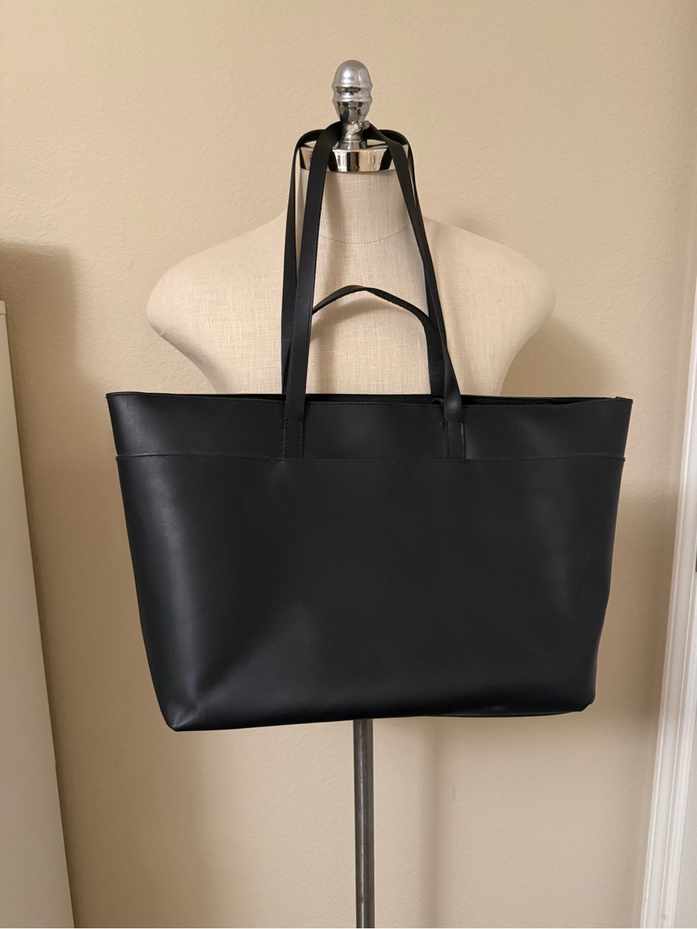 Madewell Black Leather Tote